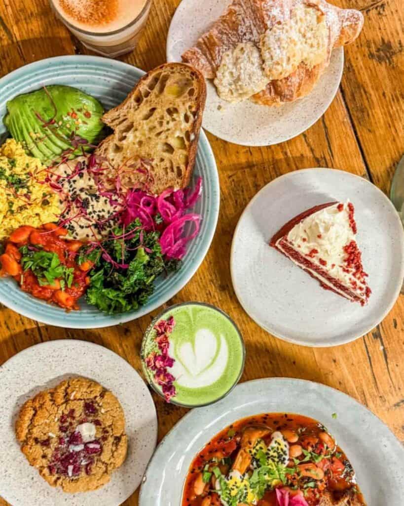 Vegan food at Wave in East London