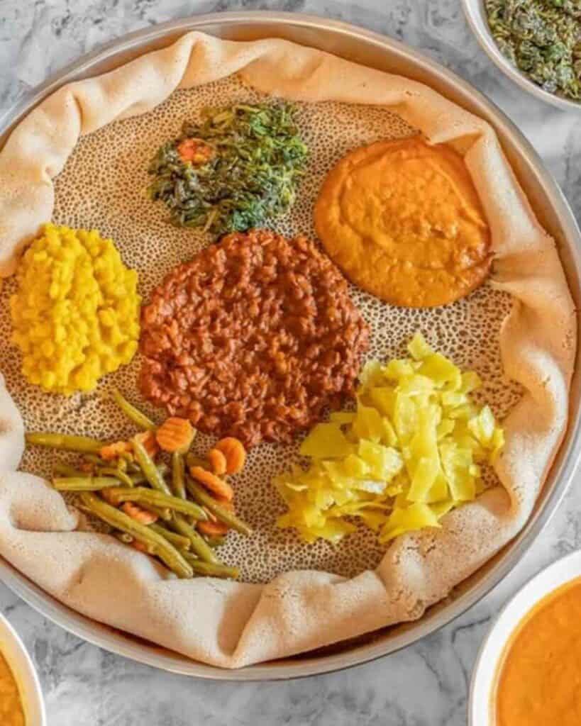 Vegan food at Andu Café in East London