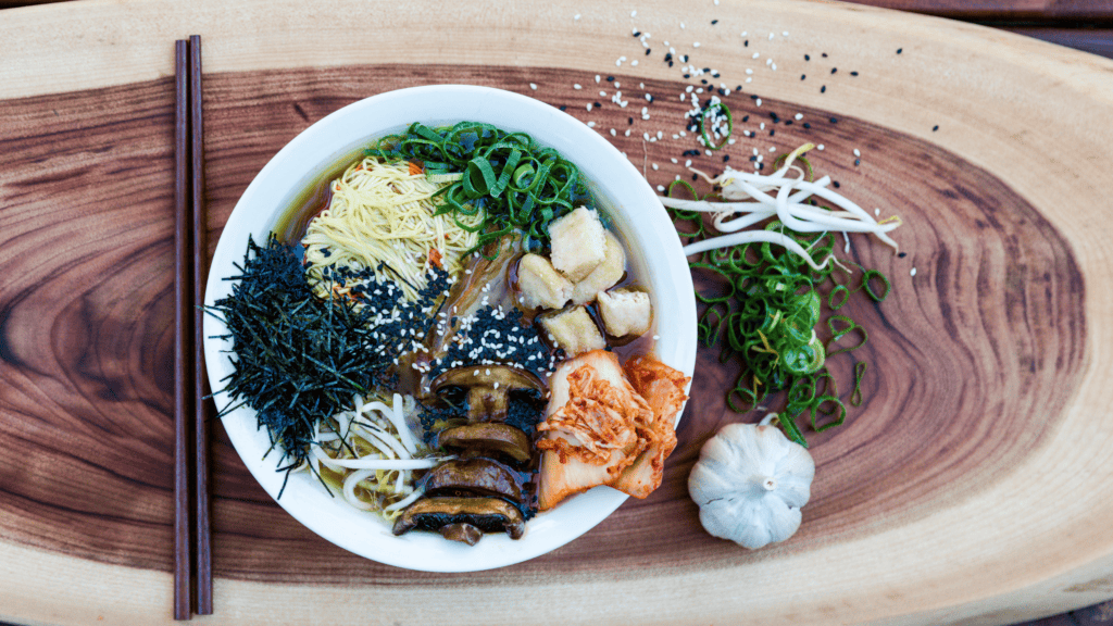 vegan ramen using plant based dashi