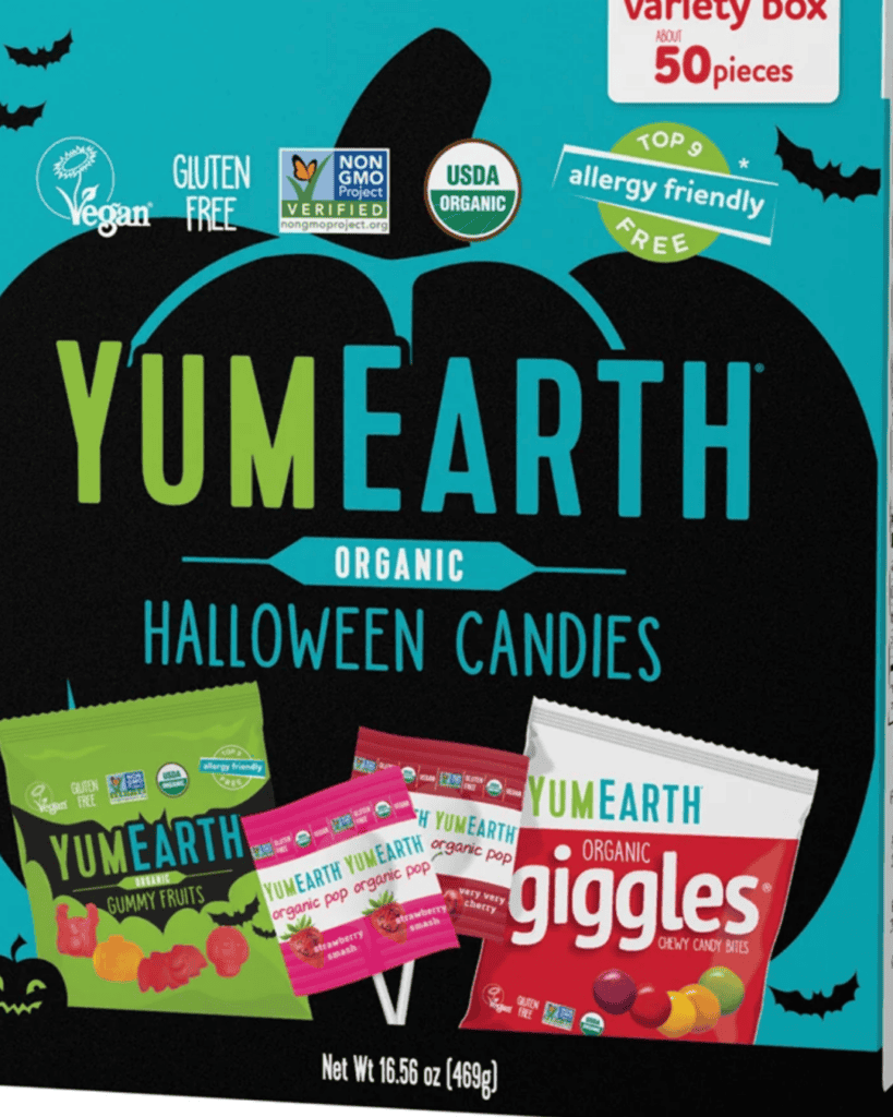 YumEarth Halloween Variety Box of allergy-friendly vegan candy
